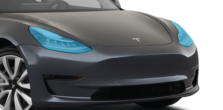 Tesla headlight protection film